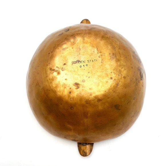 Vintage Hammered Copper Ashtray Bowl Marked Golden State 017 - Picture 5 of 10